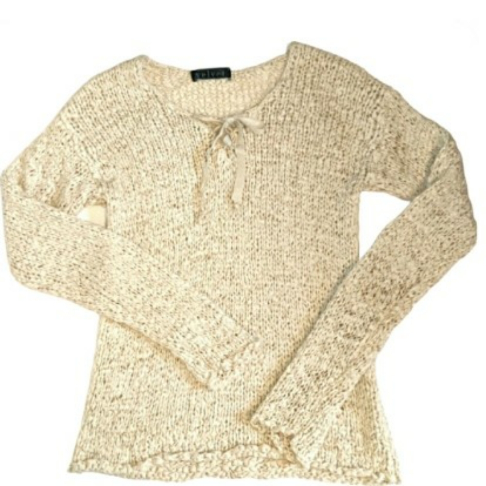 Velvet by Graham and Spencer Lace Up Sweater Small